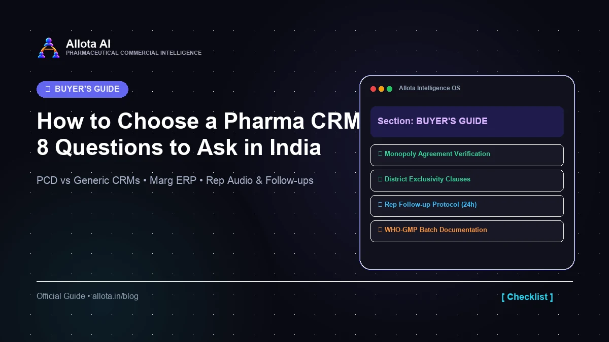 How to Choose a Pharma CRM in India: 8 Key Questions