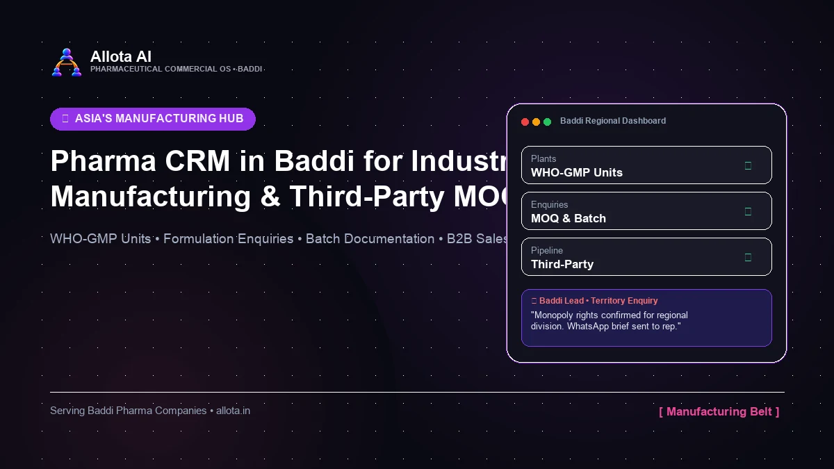 Pharma CRM in Baddi: Industrial Manufacturing Hub & Contract Operations