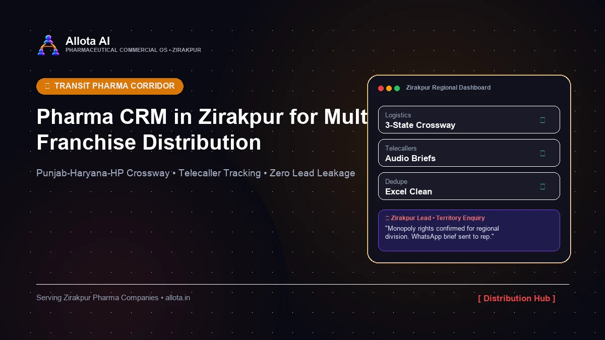 Pharma CRM in Zirakpur: Logistics Corridor & PCD Distribution Hub Guide